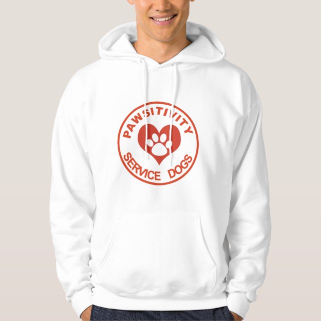 Pawsitivity Service Hundar Hoodie Sweatshirt (Framsida)
