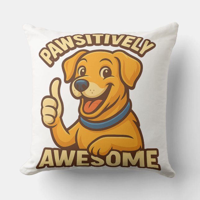 Pawsivt Fantastisk Hund älskare T-Shirt - Cute Pup Kudde (Framsida)