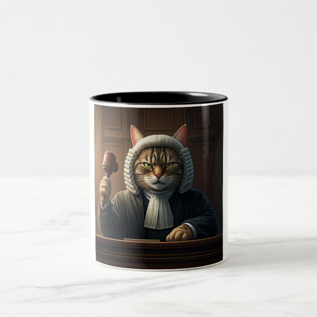 Pawsivt just: Kattdjuret domare Coffee Mugg (Center)