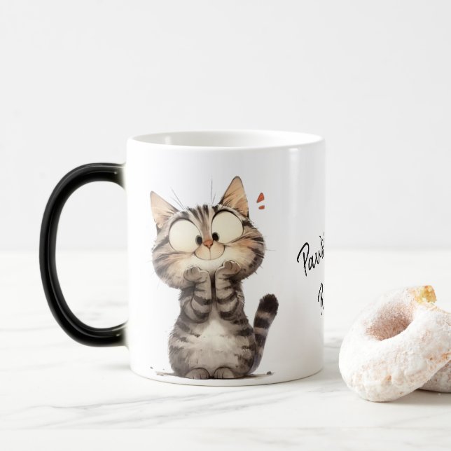 Pawsivt Purrfect-kaffe Mugg (Med munk)