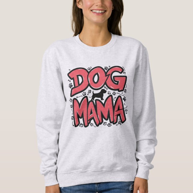 Pawsivt stolt Mamma för Hund T Shirt (Framsida)