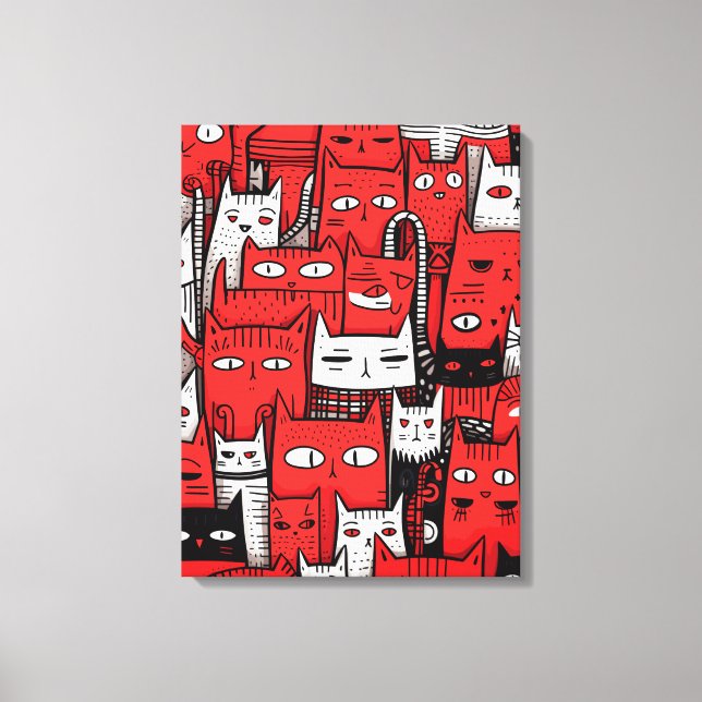 Pawsivt sympatiskt: Cat Lovers Birthday Canvastryck (Framsida)