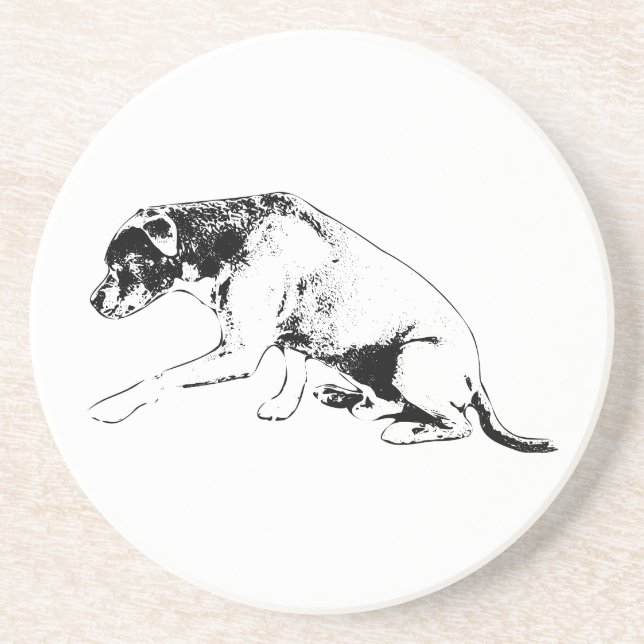 Pawskakning av sidprofil - Pitbull Mix Underlägg (Framsidan)