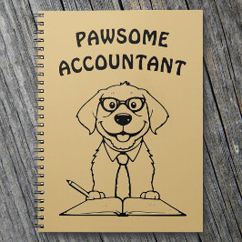 Pawsome Accountant Cute Hund Writing Notebook Anteckningsbok
