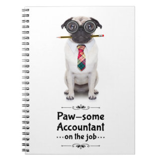 Pawsome Accountant Spiral bärbar dator Anteckningsbok