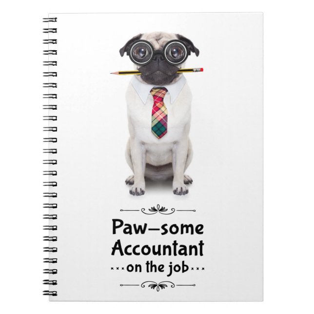 Pawsome Accountant Spiral bärbar dator Anteckningsbok (Framsidan)