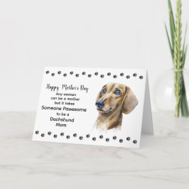 Pawsome Best Dachshund Hund Mamma Mors dag Helgkort