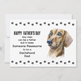 Pawsome Best Dachshund Hund Pappa Fars dag Julkort