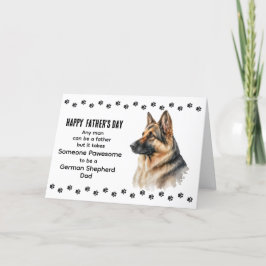 Pawsome Best Hund Pappa German Shepherd Fars dag Helgkort