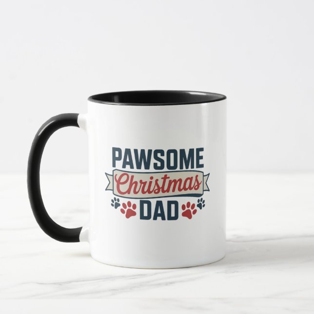 Pawsome Christmas Dad Mugg (Vänster)