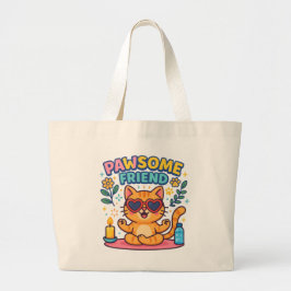 Pawsome Friend Because Every Cat Deserves Love Jumbo Tygkasse