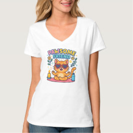 Pawsome Friend Because Every Cat Deserves Love T Shirt