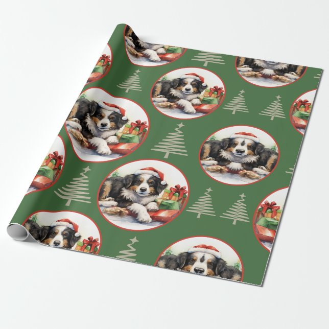 Pawsome Helgdag Surprise' Jul Wrapping Papper Presentpapper (Utrullad)