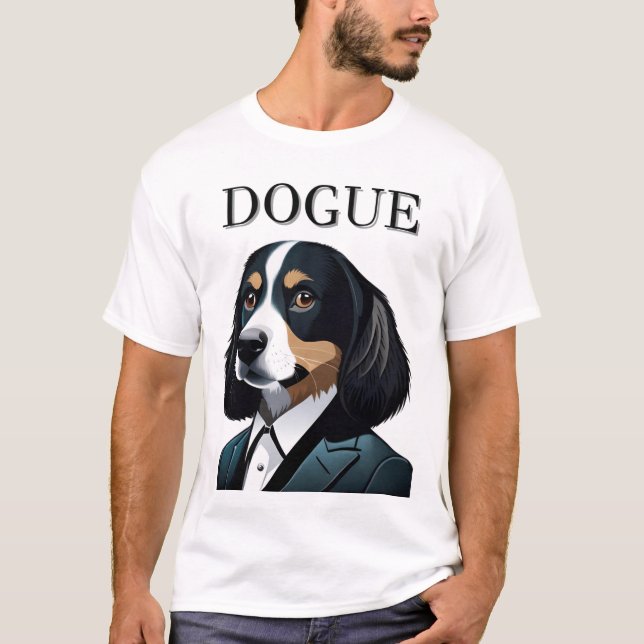 Pawsome Hund: DOGUE T-Shirt (Framsida)