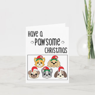 Pawsome Hund-julkort Kort