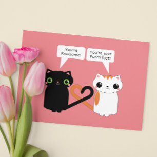 Pawsome Kattunge Furever Kärlek-kort Helgkort