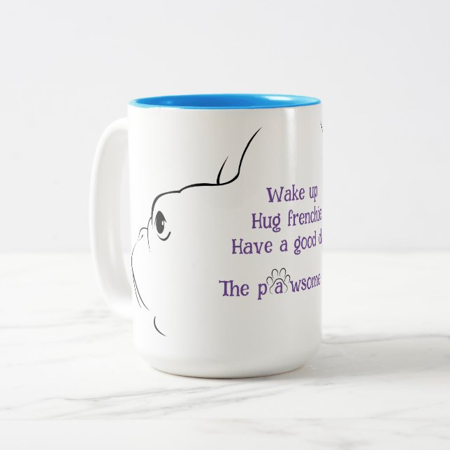 Pawsome Life Fransk Bulldog Silhouette Mugg (Framsida vänster)
