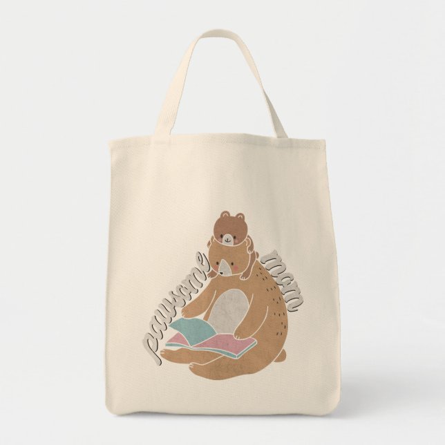 Pawsome Mamma Tote Bag Tygkasse (Framsidan)