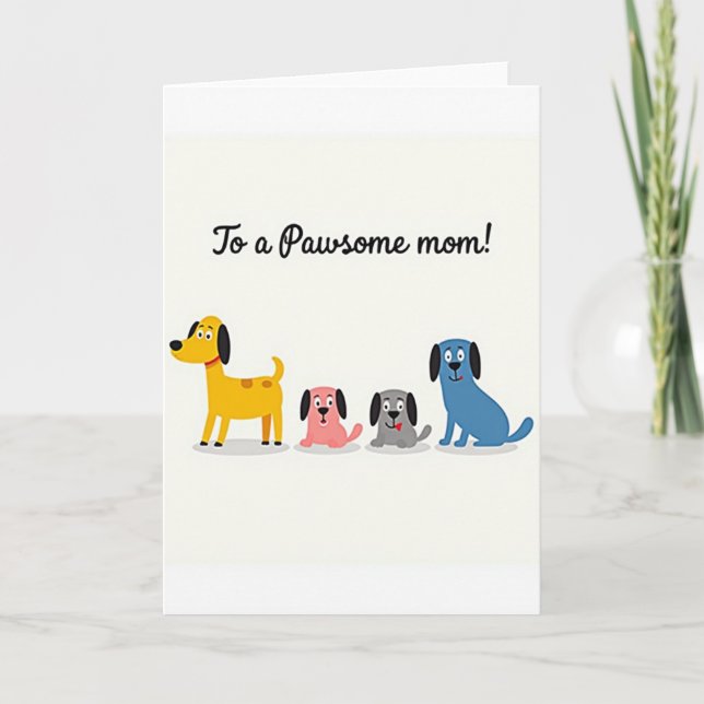 Pawsome Mors Dag Hundvänlig Kort (Framsida)
