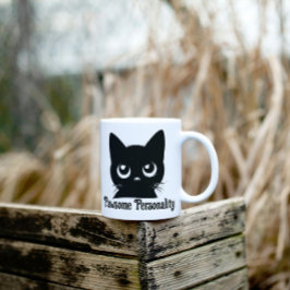 Pawsome Personality Cat Design Kaffemugg