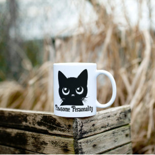 Pawsome Personality Cat Design Kaffemugg