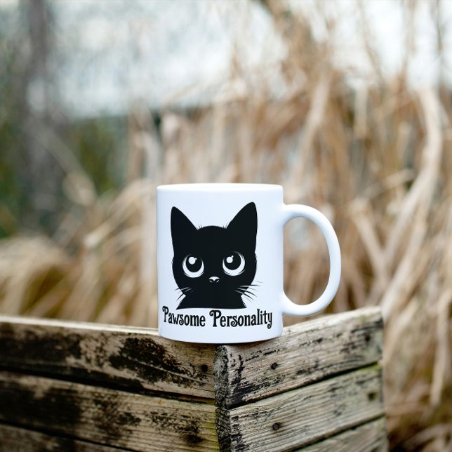 Pawsome Personality Cat Design Kaffemugg (Skapare uppladdad)