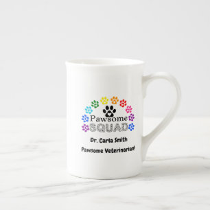 Pawsome Veterinarian - eget namn - Benporslin Mugg