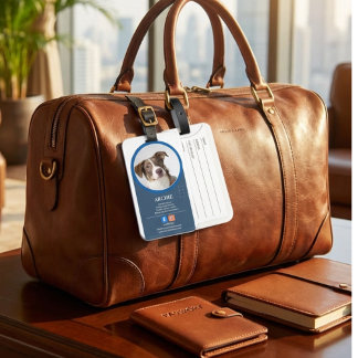 Pawsomisk Professionell: Hund Photo Social Media Bagagebricka