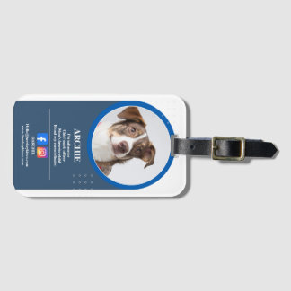 Pawsomisk Professionell: Hund Photo Social Media Bagagebricka