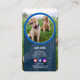 Pawsomisk Professionell: Hund Photo Social Media Visitkort