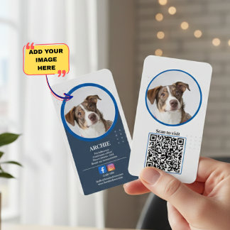 Pawsomisk Professionell: Hund Photo Social Media Visitkort