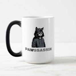 PAWSSASSIN Föränderlig Mugg – Huvmössa Katt i Förk