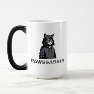 PAWSSASSIN Föränderlig Mugg – Huvmössa Katt i Förk