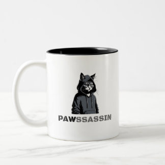 PAWSSASSIN - Hood Cat Coffee Mug Två-Tonad Mugg