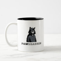 PAWSSASSIN - Hood Cat Kaffe Mugg
