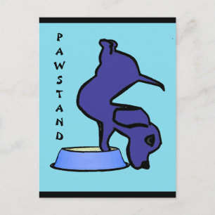PAWSTAND - Lustigt Yoga-vykort Vykort