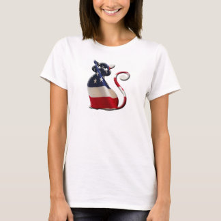 Pawtriotic kattdjurkvinna design för skjorta t-shirt