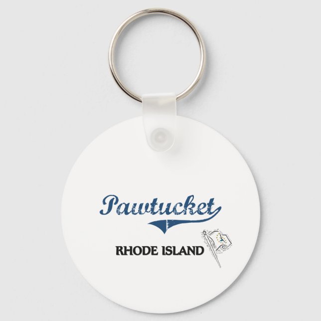 Pawtucket Rhode island City Classic Nyckelring (Framsida)