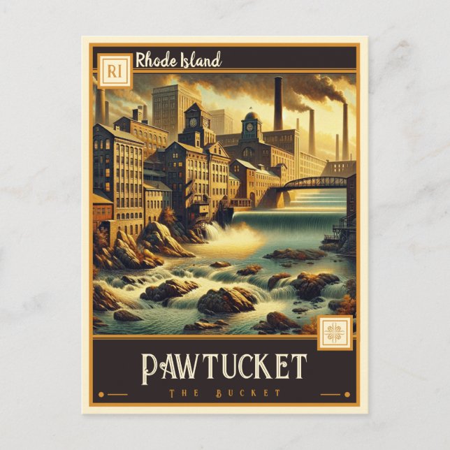 Pawtucket, Rhode island | VINTAGE Vykort (Framsida)