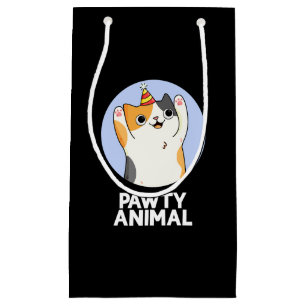 Pawty Animal Funny Party Cat Pun Mörk BG