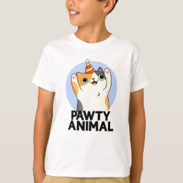 Pawty Animal Funny Party Cat Pun T Shirt
