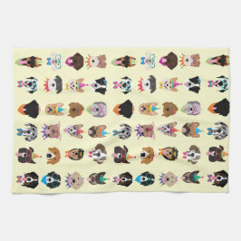 Pawty Animals från grattis på födelsedagen Hund An Kökshandduk