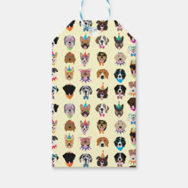 Pawty Animals från grattis på födelsedagen Hund An Presentetikett