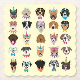 Pawty Animals från grattis på födelsedagen Hund An Underlägg Papper