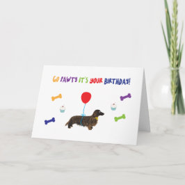 Pawty Hund Birthday Card Kort