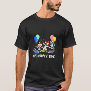 Pawty Time Party Animal Pun T Shirt