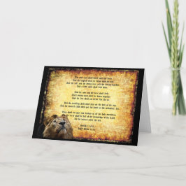 Pax Christos, Lejon med Isaiah 11:6-9 Kort