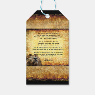 Pax Christos, Lejon med Isaiah 11:6-9 Presentetikett