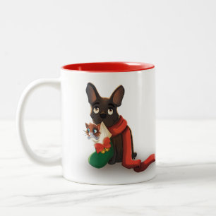 Pax- och Huey-julklapp Två-Tonad Mugg