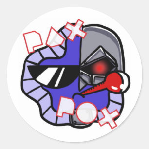 Pax Pox Cyborg Runt Klistermärke